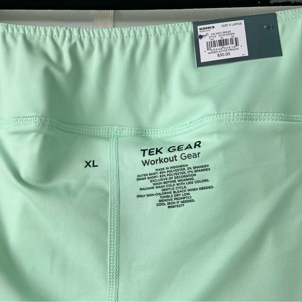 NEW Tek Gear Mint Green Skater Athletic Skirt/Skort - Picture 10 of 10
